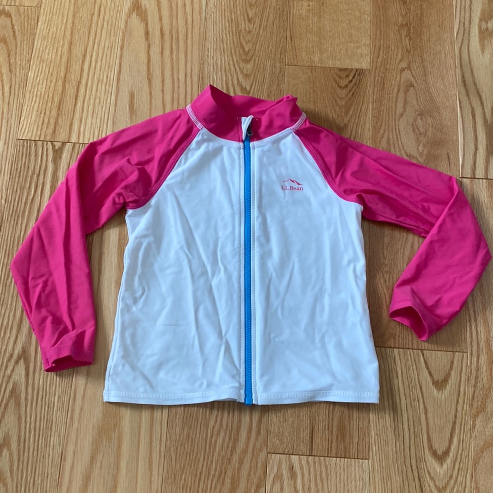 LLBean | girls full zip UPF50 rash guard